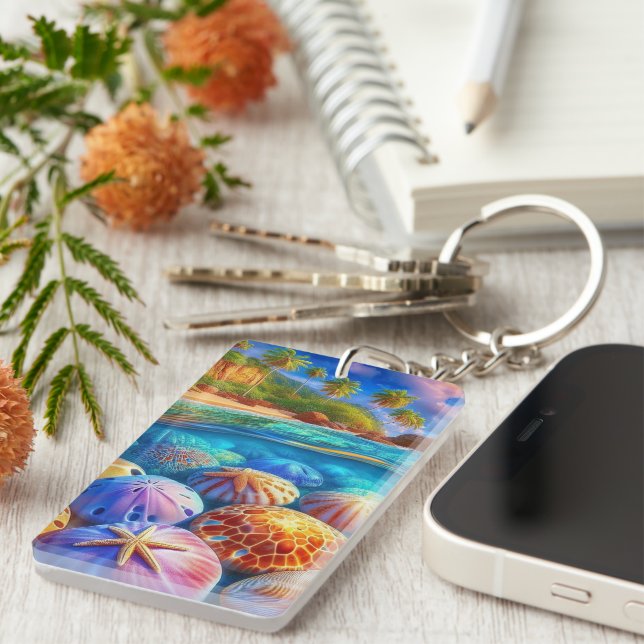 Tropische Gezeitenschätze Schlüsselanhänger (Vorderseite rechts)