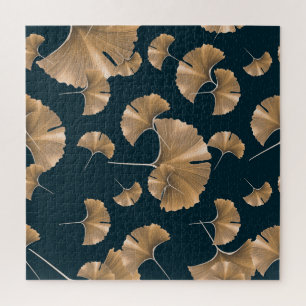 Tropische Ginko-Palmen-Blätter, hawaiianisches Mus Puzzle