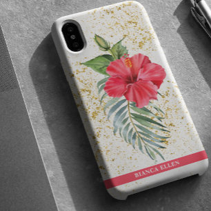 Tropische Glitzern aus Floral iPhone 16 Plus Hülle