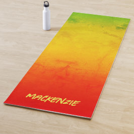 Tropische Gradient Grunge mit Ihrem Namen Yogamatte