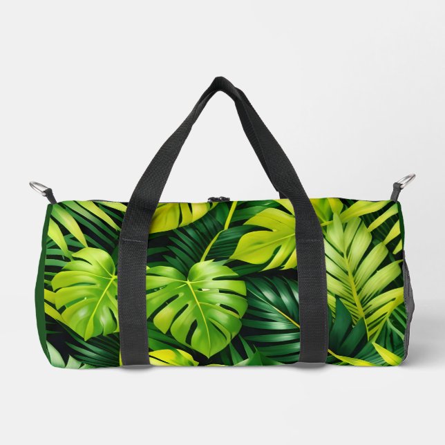 Tropische grüne Blätter  Duffle Bag (Vorderseite)