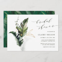 Tropische grüne Blätter Hochzeit Brautparty