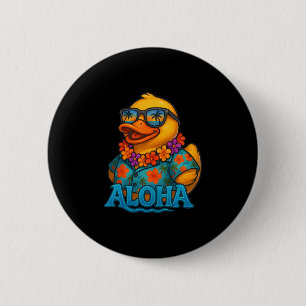 Tropische Gummiente Hawaiian Lei Aloha Gummi-Ente Button
