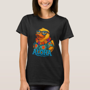 Tropische Gummiente Hawaiian Lei Aloha Gummi-Ente T-Shirt