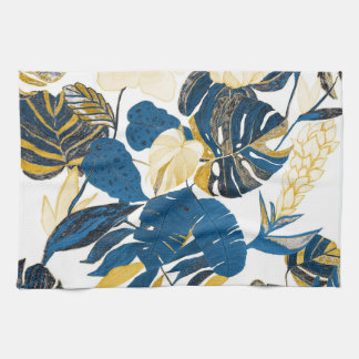 Tropische Hand zeichnen: Kreatives, nahtloses Must Geschirrtuch