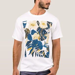 Tropische Hand zeichnen: Kreatives, nahtloses Must T-Shirt