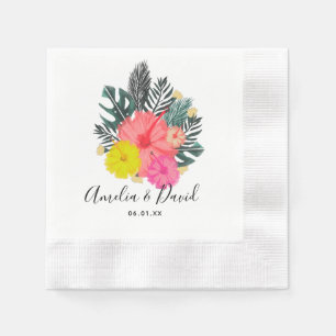 Tropische handgezeichnete Hawaii-Schrift Speichern Serviette