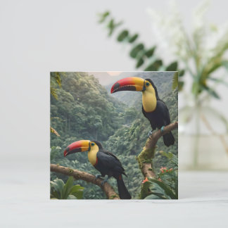 Tropische Harmonie: Zwei Toucans auf der Canopy, Einladung