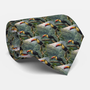 Tropische Harmonie: Zwei Toucans auf der Canopy Krawatte
