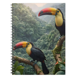 Tropische Harmonie: Zwei Toucans auf der Canopy Notizblock
