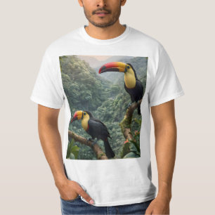 Tropische Harmonie: Zwei Toucans auf der Canopy, T-Shirt
