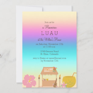 Tropische Hawaiian-Luau-Einladung Einladung