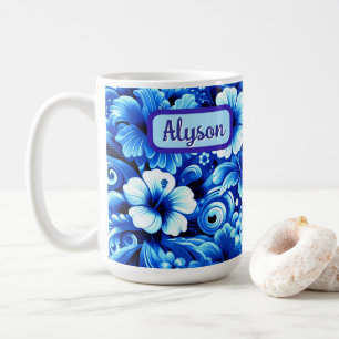 Tropische hawaiianische Blumen Hibiskus Personalis Kaffeetasse