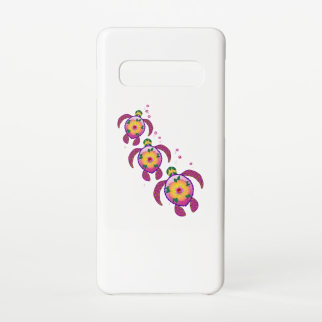 Tropische Hawaiianische Honu-Schildkröten Samsung Galaxy Hülle (Rückseite)