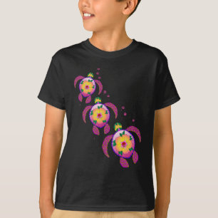 Tropische Hawaiianische Honu-Schildkröten T-Shirt