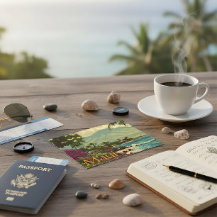 Tropische hawaiianische Insel, Maui Vintage-Reise Feiertagspostkarte