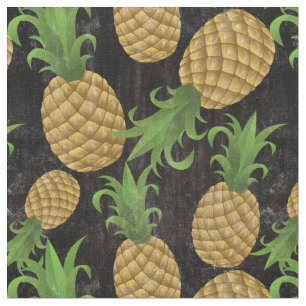 Tropische hawaiische Ananas-Frucht-Vintages Stoff