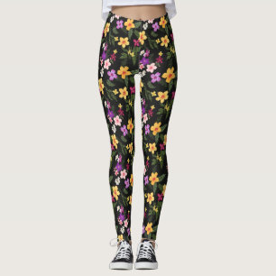 Tropische Hibiskus-Blüten Leggings
