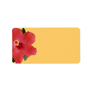 Tropische Hibiskus-Hochzeit oder allgemeine Adressaufkleber