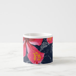 Tropische Hibiskusblüten Sommerdesign Espressotasse