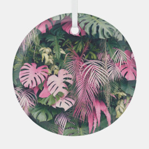 Tropische Hintergrundstrukturen Ornament Aus Glas