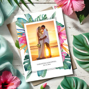 Tropische Hochzeit Danke an Braut und Bräutigam