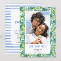 Tropische Hochzeit | Engagement | Fotokarte