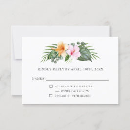 Tropische Hochzeit im Paradies UAWG RSVP Karte
