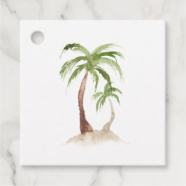 Tropische Hochzeit in Urlaubsort Geschenkanhänger