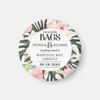 Tropische Hochzeit in Urlaubsort Save the Date
