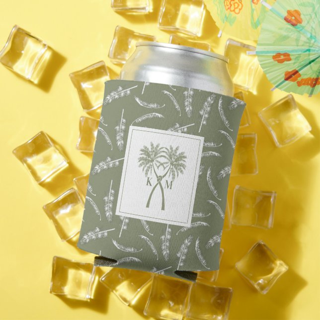 Tropische Hochzeit in Urlaubsort von Knotted Palm  Dosenkühler (In Situ Sommer)