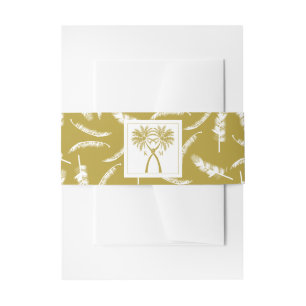 Tropische Hochzeit in Urlaubsort von Knotted Palm  Einladungsbanderole