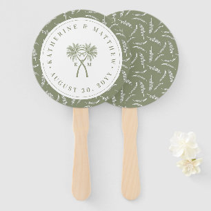 Tropische Hochzeit in Urlaubsort von Knotted Palm Fächer