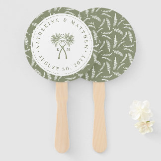 Tropische Hochzeit in Urlaubsort von Knotted Palm Fächer