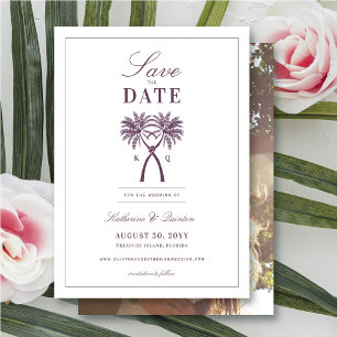 Tropische Hochzeit in Urlaubsort von Knotted Palm  Save The Date