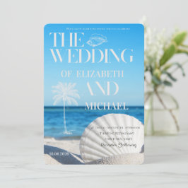 Tropische Hochzeit Ozean-Strand-Hochzeit Einladung