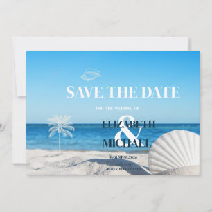 Tropische Hochzeit Ozean Strand Save The Date