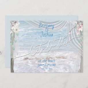 Tropische Hochzeiten Lasse diesen Strand Save the Einladung