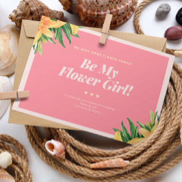 Tropische Hochzeitsblumenkarte Einladung