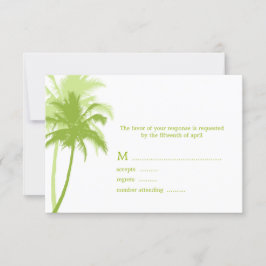 Tropische Hochzeitskarten mit Palm Trees RSVP Karte