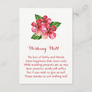 Tropische Hochzeitskarten von Roten Hibisken Begleitkarte