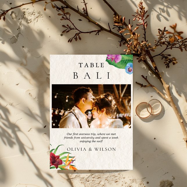 Tropische Hochzeitsstimmung im Wasser - Foto Tisch Einladung (Von Creator hochgeladen)