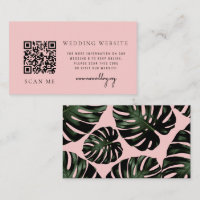 Tropische Hochzeitswebsite QR-Code RSVP Rose