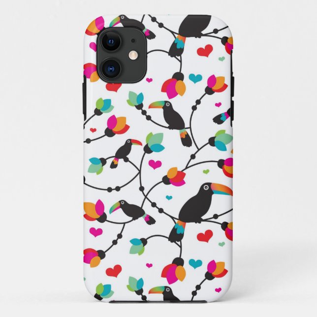 tropische Illustration des niedlichen toucan Case-Mate iPhone Hülle (Rückseite)