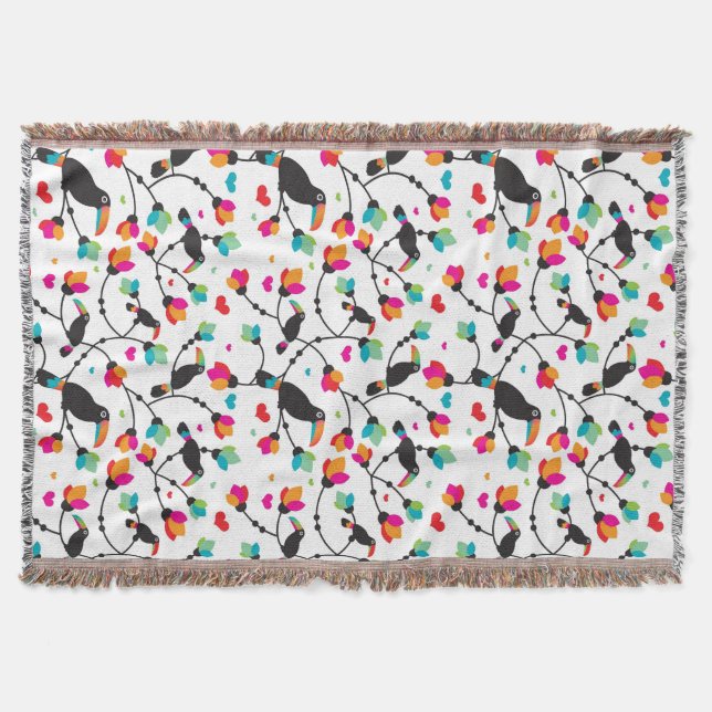 tropische Illustration des niedlichen toucan Decke (Vorderseite)