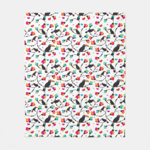 tropische Illustration des niedlichen toucan Fleecedecke