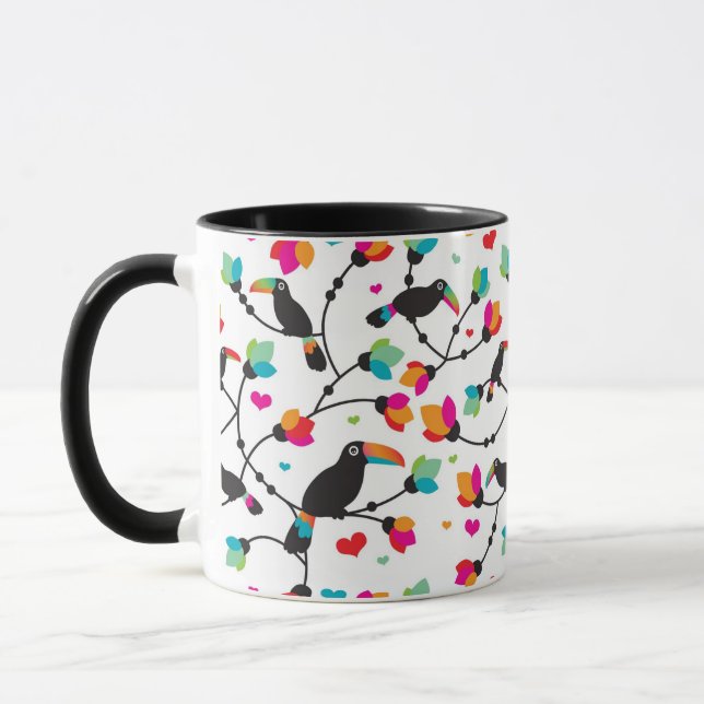 tropische Illustration des niedlichen toucan Tasse (Links)
