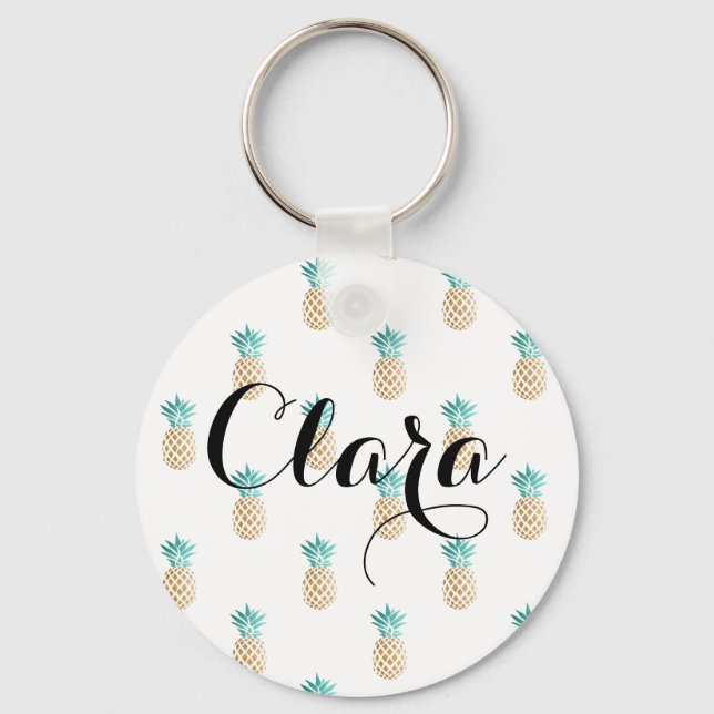 Tropische Imitate im Sommer Ananas Schlüsselanhänger (Vorderseite)