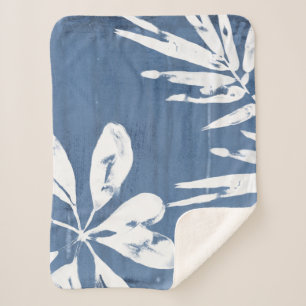 Tropische Indigo-Eindrücke - tropisches Grün Sherpadecke