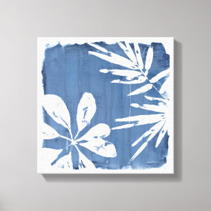 Tropische Indigoimpressionen - tropische Vegetatio Leinwanddruck